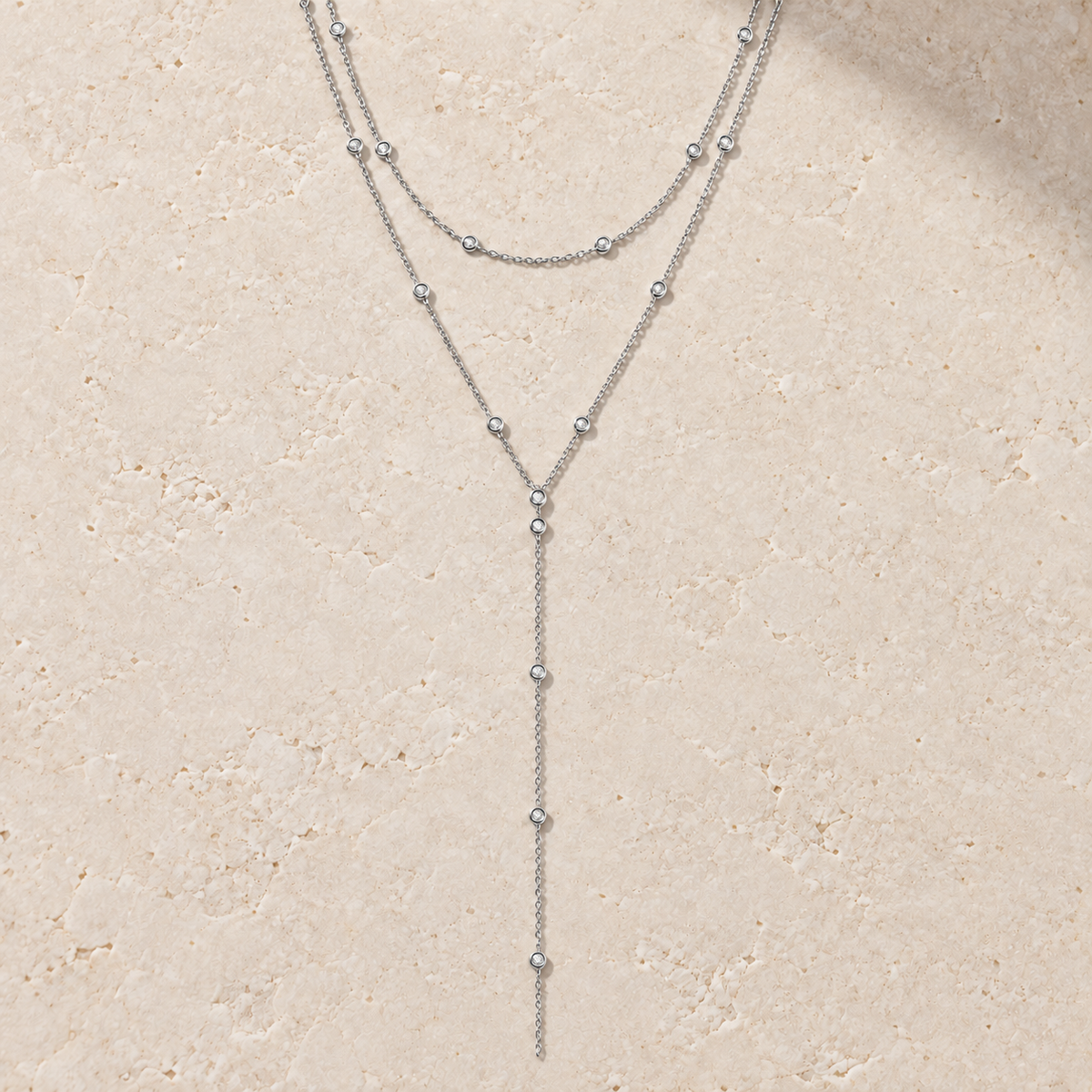 Celeste Layered Lariat Necklace