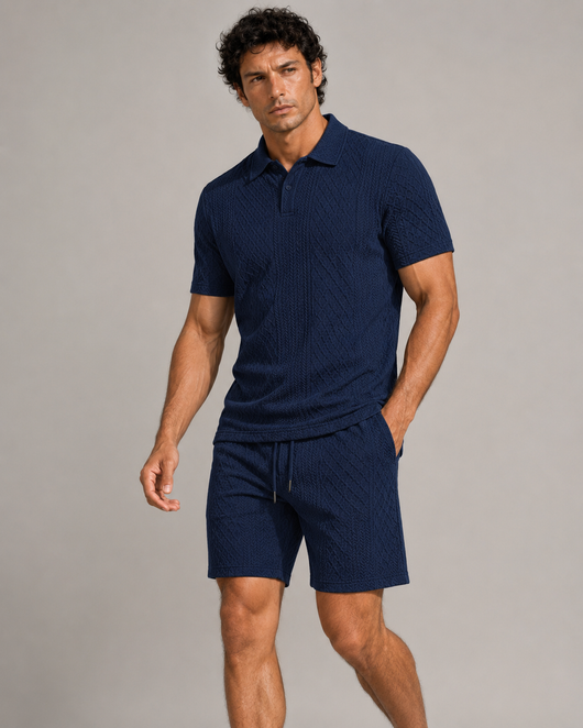 Capri Textured Polo Set