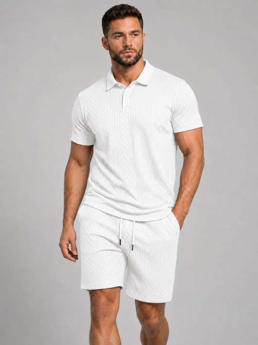 Capri Textured Polo Set