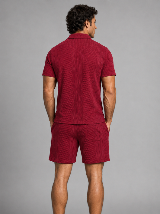 Capri Textured Polo Set
