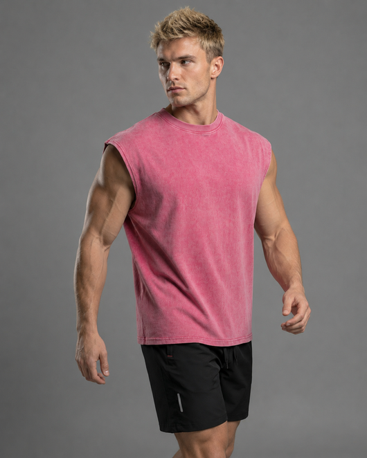 Acid Washed Oversized Cotton Tank
