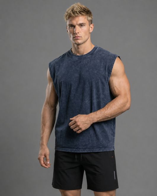 Acid Washed Oversized Cotton Tank