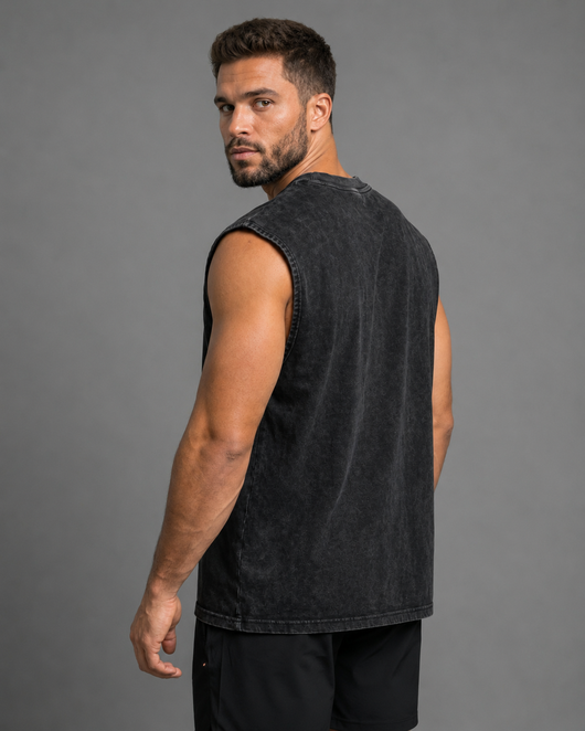 Acid Washed Oversized Cotton Tank
