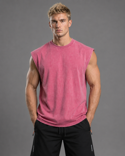 Acid Washed Oversized Cotton Tank