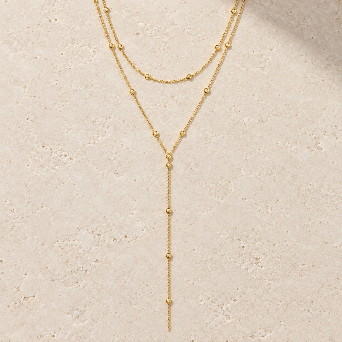 Celeste Layered Lariat Necklace