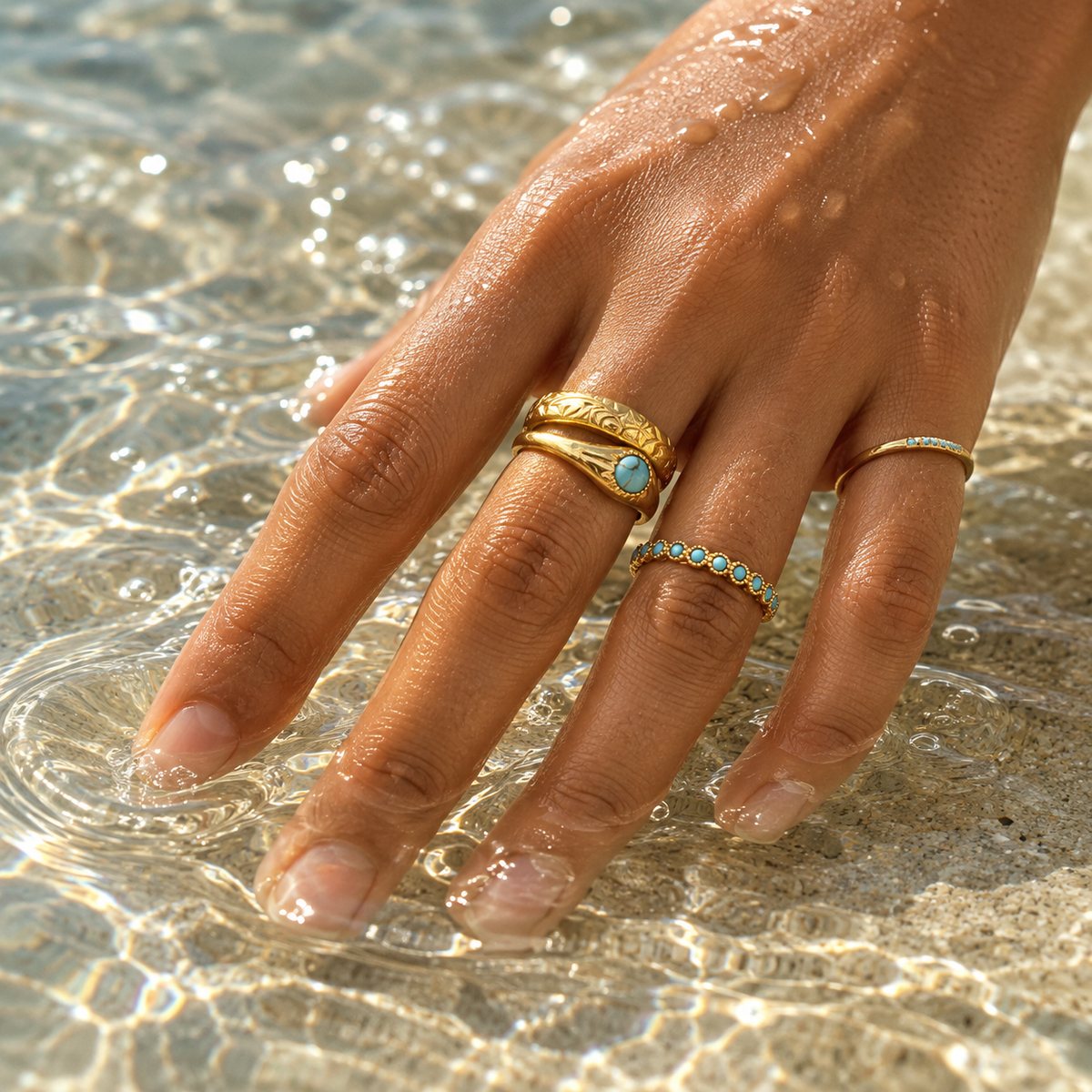 Turquoise, straight out of the sea